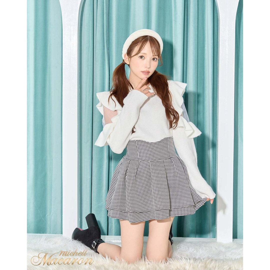 ミシェルマカロン ♥ 美脚スカート ♥ 千鳥柄 ミシェルマカロン ♥ 美脚スカート ♥ 千鳥柄