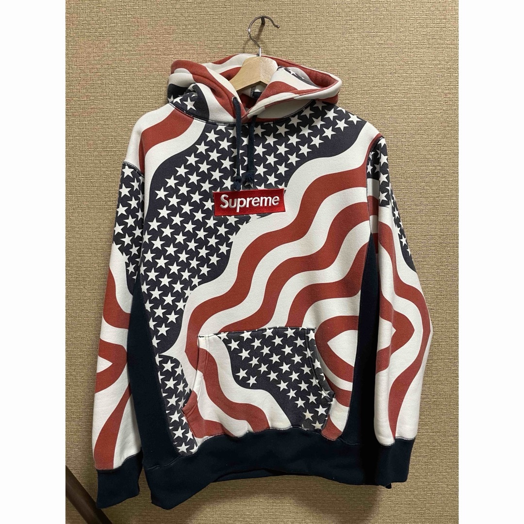 Supreme(シュプリーム)のSupreme 14FW Box Logo American Flag 星条旗 メンズのトップス(パーカー)の商品写真