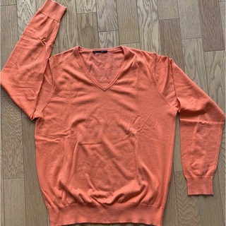 ユニクロ(UNIQLO)のpremium cotton blend sweater / L(ニット/セーター)