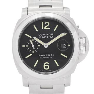 パネライ(PANERAI)の【保証書付】 パネライ ルミノールマリーナ PAM00299 SS 自動巻き 腕時計 44ｍｍ 2012年6月購入 ブラック シルバー メンズ 40802076903 【中古】【アラモード】(腕時計(アナログ))