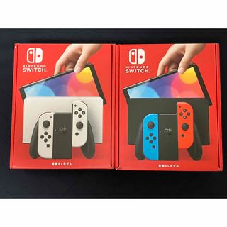 ニンテンドースイッチ(Nintendo Switch)の【新品未開封】Nintendo Switch（有機ELモデル）本体×2(家庭用ゲーム機本体)