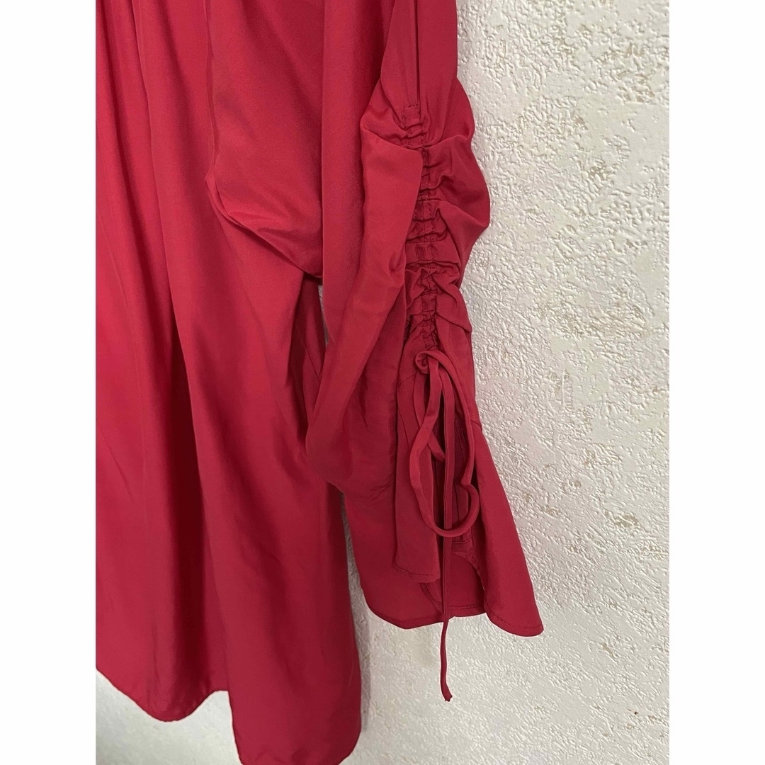 Rose Tiara(ローズティアラ)の新品　タグ付き　Rose Tiara ローズティアラ　トップス　七分袖　ローズ色 レディースのトップス(シャツ/ブラウス(長袖/七分))の商品写真