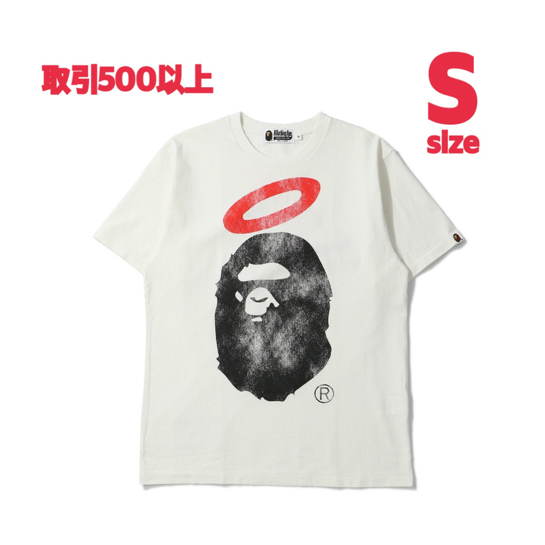 A BATHING BAPE UNION APE HEAD TEE 白 SサイズTシャツ/カットソー(半袖/袖なし)