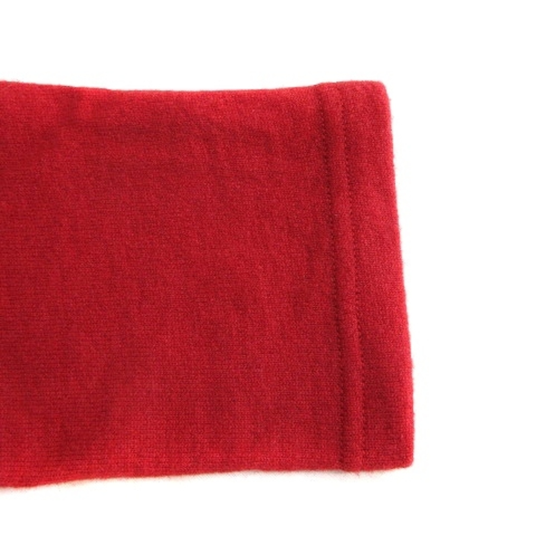 gomme(ゴム)のゴム ニット セーター 長袖  柄 ドッキング 薄手 ウール 赤 レッド M レディースのトップス(ニット/セーター)の商品写真