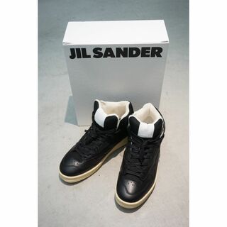 ジルサンダー(Jil Sander)の新品 JIL SANDERジルサンダー バスケットハイスニーカー黒1201N▲(スニーカー)