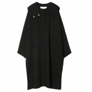 ルシェルブルー(LE CIEL BLEU)のルシェルブルー Hooded Over Coat BLACK (ロングコート)