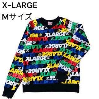 エクストララージ(XLARGE)のXLARGE 総柄 スウェット ブラック マルチカラー(スウェット)