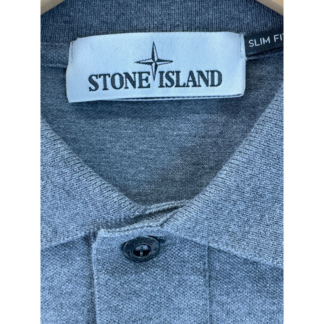 STONE ISLAND(ストーンアイランド)のストーンアイランド グレー 101522S18 鹿の子ポロシャツ M メンズのトップス(ポロシャツ)の商品写真