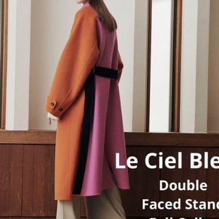 ルシェルブルー(LE CIEL BLEU)のルシェルブルー Double Faced Coat バイカラーコート(ロングコート)
