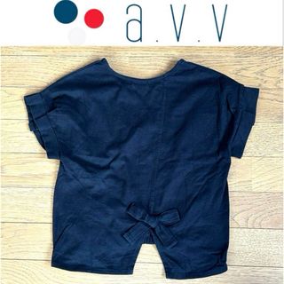 アーヴェヴェ(a.v.v)のリボン トップス 半袖 a.v.v アーヴェヴェ キッズ 130(Tシャツ/カットソー)