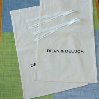 ディーンアンドデルーカ(DEAN & DELUCA)のDEEN&DELUCA ギフト用 布袋とリボン 各2点セット(ショップ袋)