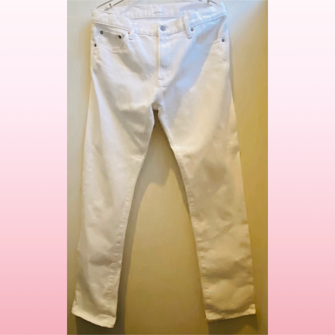 UNIQLO(ユニクロ)のユニクロ メンズ スリム ホワイトジーンズ 34インチ メンズのパンツ(デニム/ジーンズ)の商品写真