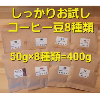 しっかりお試し　コーヒー豆セット８種類400g(コーヒー)