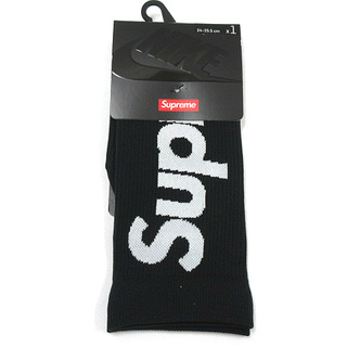 シュプリーム(Supreme)の SUPREME Nike  ソックス 靴下 黒 ブラック 24～25.5cm(ソックス)