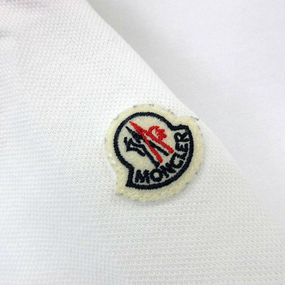 MONCLER(モンクレール)のモンクレール ワンポイント ロゴ ワッペン 半袖 ポロシャツ 白 M メンズのトップス(ポロシャツ)の商品写真