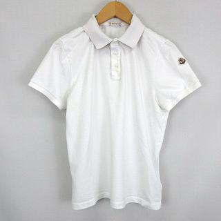 モンクレール(MONCLER)のモンクレール ワンポイント ロゴ ワッペン 半袖 ポロシャツ 白 M(ポロシャツ)