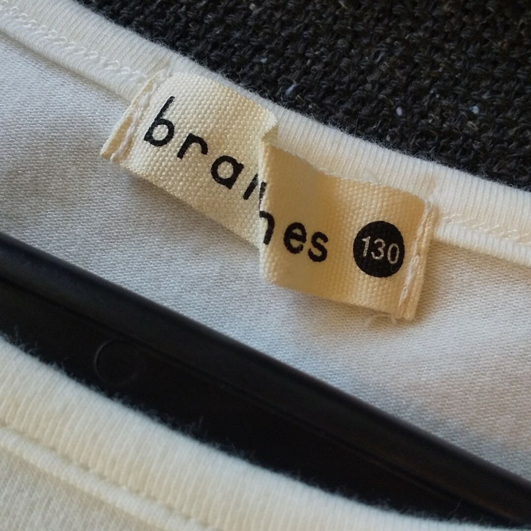 Branshes(ブランシェス)のbranshesバックシフォンプリーツロンT130cm キッズ/ベビー/マタニティのキッズ服女の子用(90cm~)(Tシャツ/カットソー)の商品写真