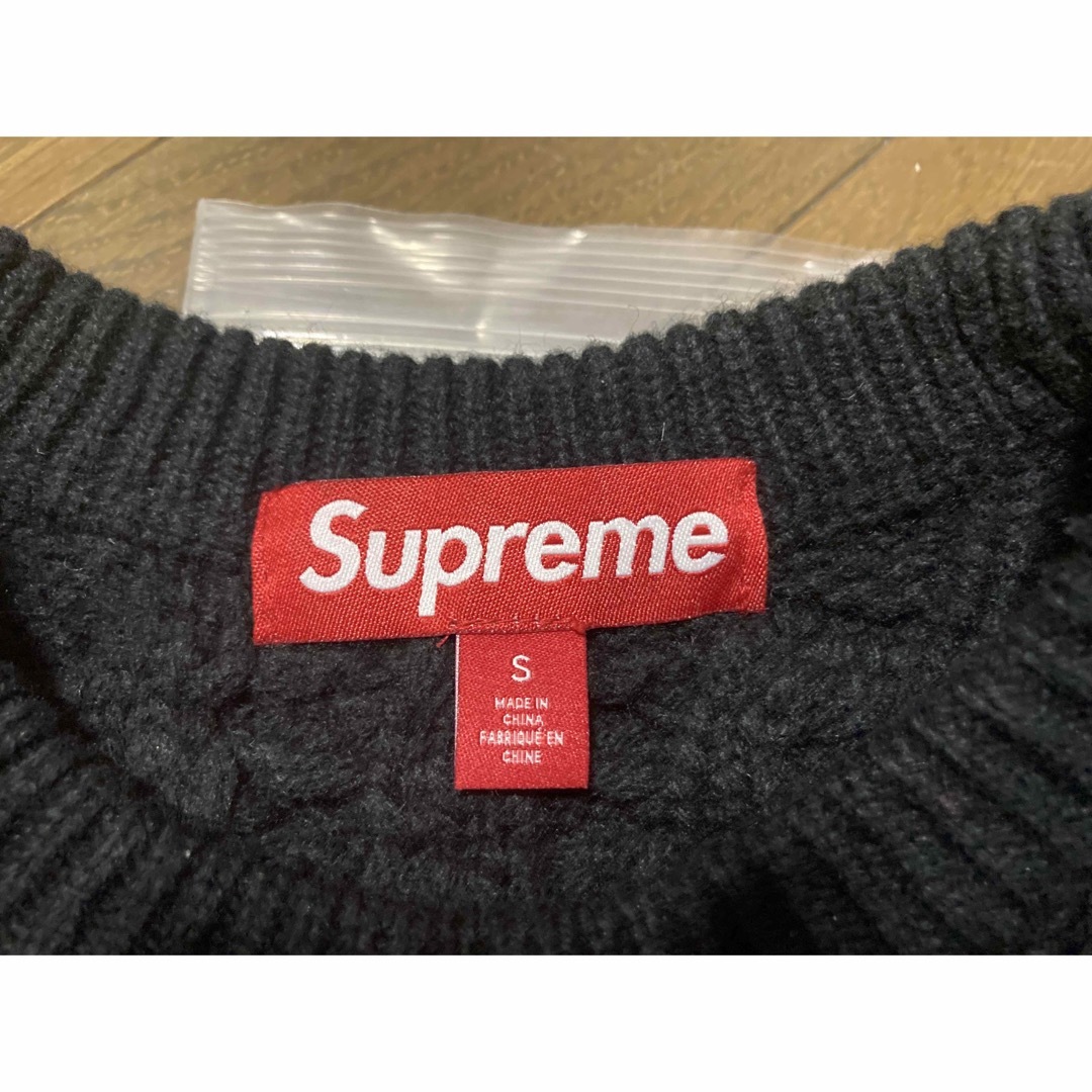 Supreme Applique Cable Knit Sweater Sサイズ