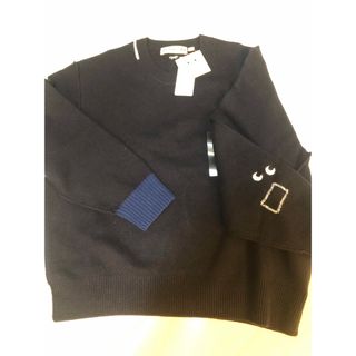 ユニクロ(UNIQLO)のユニクロ × アニヤハインドマーチ　セーター ネイビー XLサイズ(ニット/セーター)