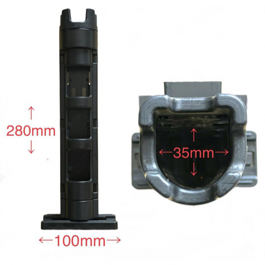 【2個セット】ロッドスタンド◆バケットマウスにワンタッチで装着可◆ビス止め不要 スポーツ/アウトドアのフィッシング(その他)の商品写真