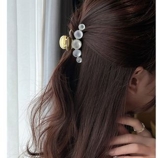 【新品】ALTROSE ヘアクリップ 小 パール クリップ(バレッタ/ヘアクリップ)