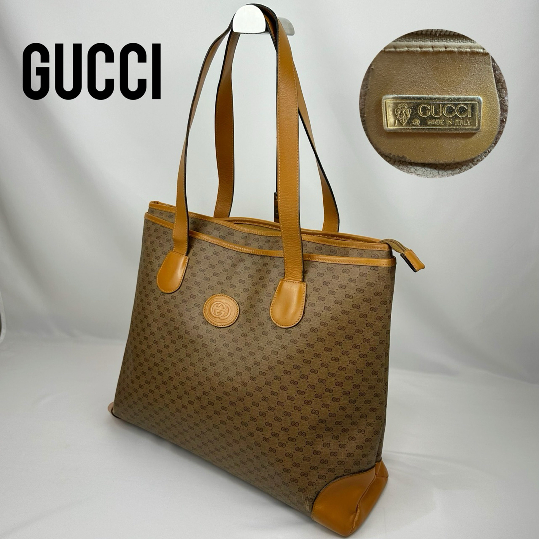 公式】通販 GUCCI グッチ オールドグッチ マイクロGG トートバッグ PVC