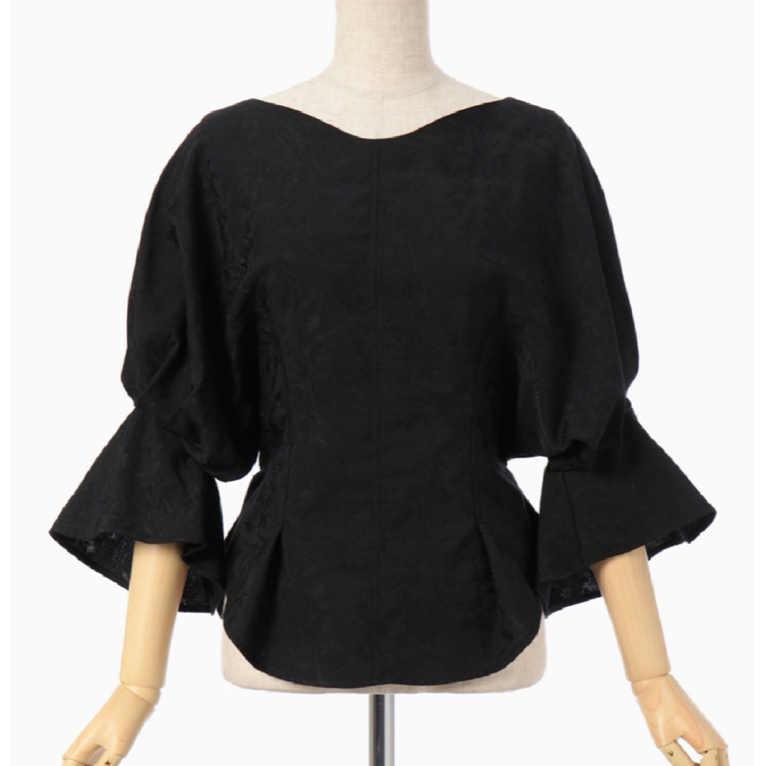 mame(マメ)のmame Jacquard OHINERI Sleeves Shirt レディースのトップス(シャツ/ブラウス(長袖/七分))の商品写真