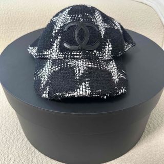 シャネル(CHANEL)のシャネル　ツイード　キャップ　帽子　ツイード(キャップ)