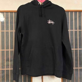 ステューシー(STUSSY)のブラック×ピンク ステューシー パーカー(パーカー)