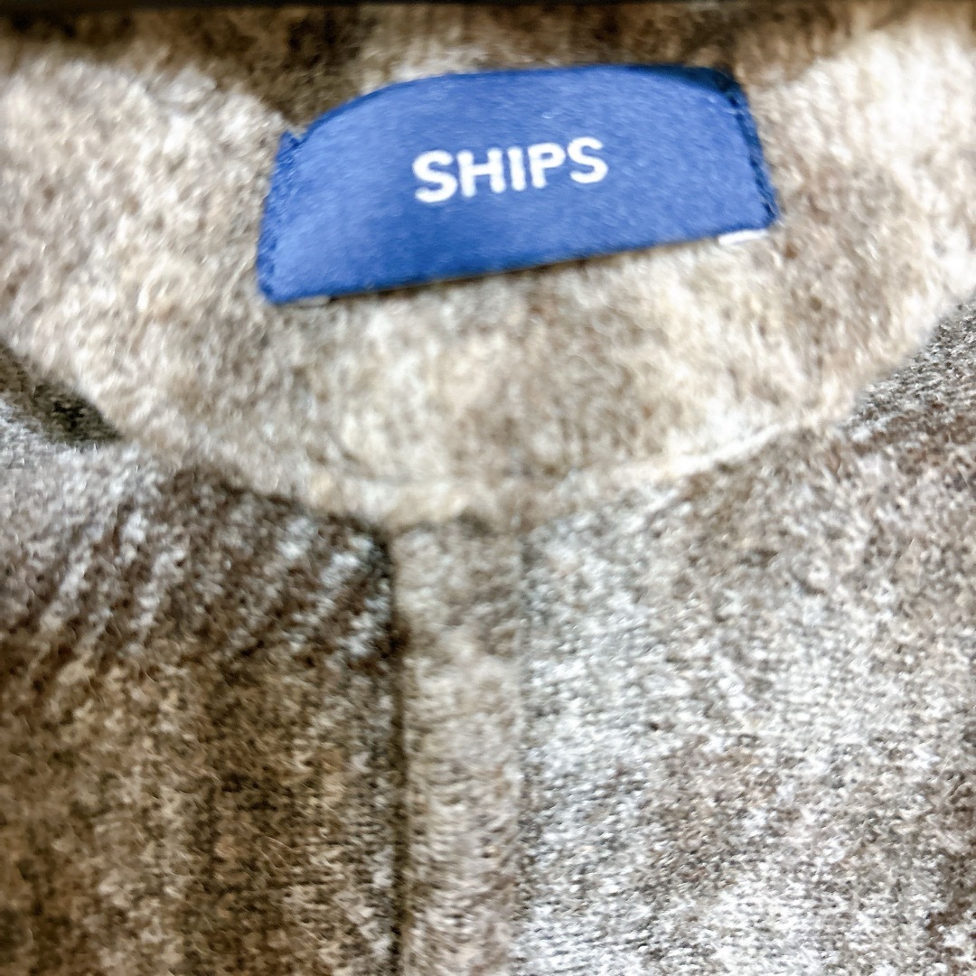 SHIPS(シップス)のSHIPS シップス イタリアンチェックロング羽織り  レディースのジャケット/アウター(ガウンコート)の商品写真