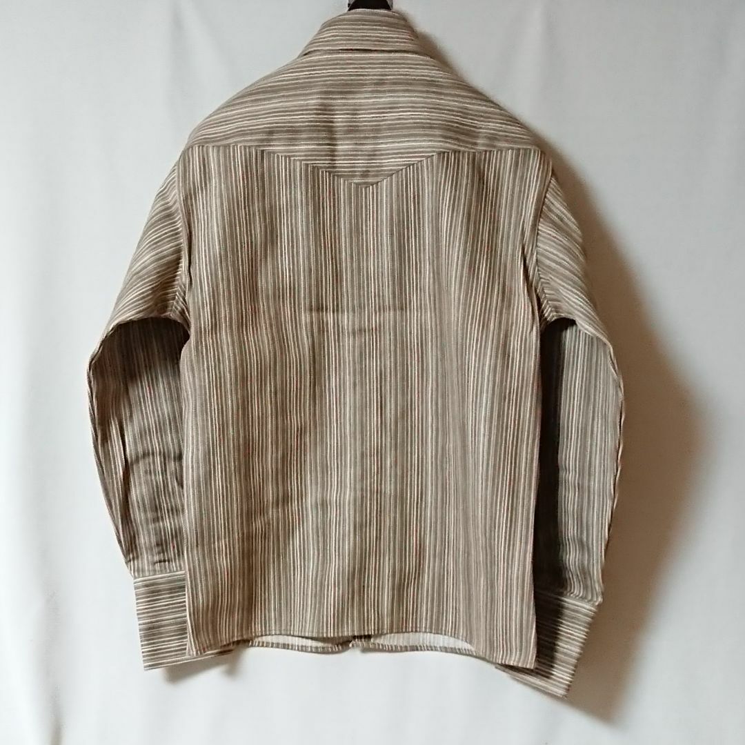 【新品】厚手帆布生地　長袖シャツ キャメル M メンズのトップス(シャツ)の商品写真