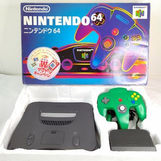 ニンテンドウ64(NINTENDO 64)のNintendo　ニンテンドウ64 ブラック　コントローラー　グリーン　任天堂(家庭用ゲーム機本体)