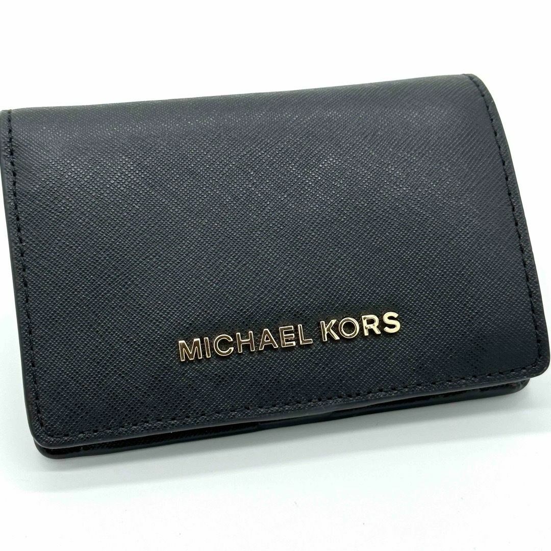 Michael Kors(マイケルコース)の【超美品✨】マイケルコース 二つ折り 財布 ウォレット ブラック レディースのファッション小物(財布)の商品写真