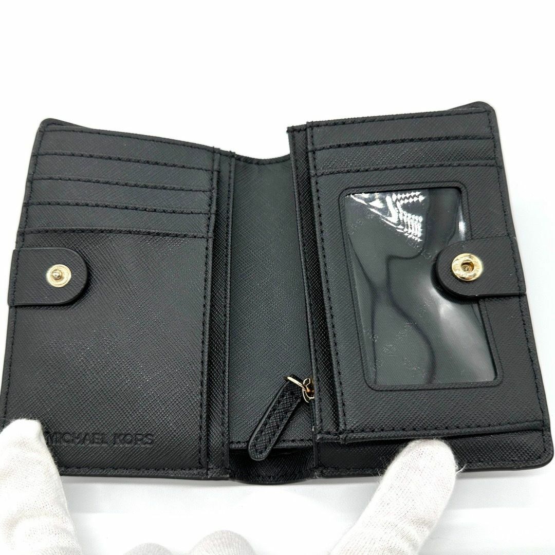 Michael Kors(マイケルコース)の【超美品✨】マイケルコース 二つ折り 財布 ウォレット ブラック レディースのファッション小物(財布)の商品写真