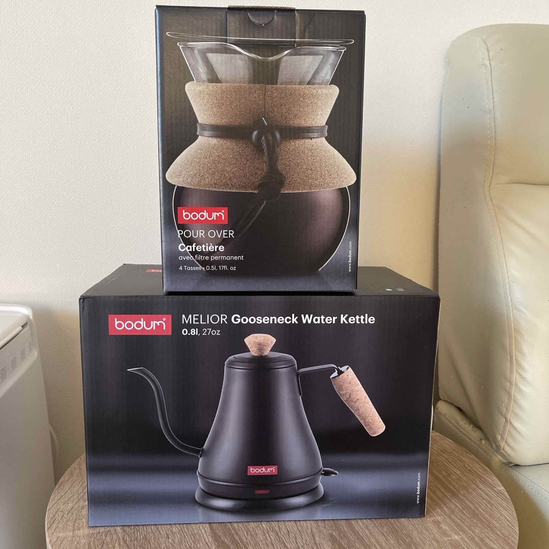 bodum(ボダム)のBODUM  電気ケトル とcoffee maker          新品✨ スマホ/家電/カメラの生活家電(電気ケトル)の商品写真