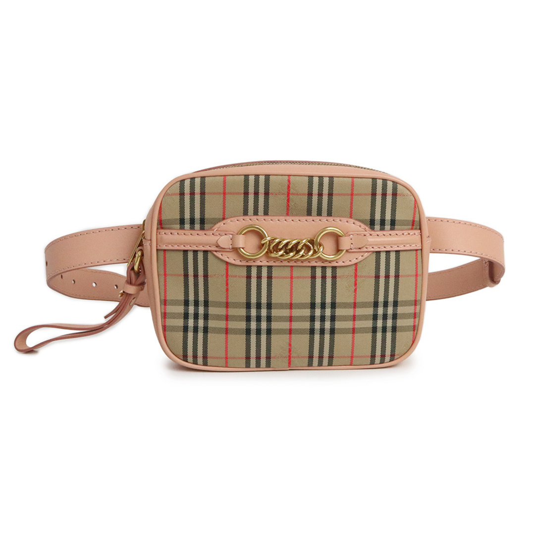 美品 BURBERRY 殺し ロゴ金具 ノバチェック ウエストバッグ ベージュ 美品 BURBERRY 殺し ロゴ金具 ノバチェック ウエストバッグ ベージュ