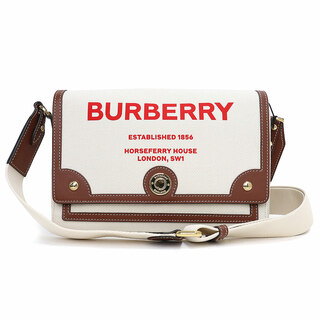 バーバリー(BURBERRY)のバーバリー ホースフェリープリント クロスボディバッグ ショルダーバッグ 斜め掛け キャンバス レザー ナチュラル ベージュ タン ブラウン ファイアリーレッド 茶 赤 ゴールド金具 8036820 BURBERRY（未使用　展示品）(ショルダーバッグ)