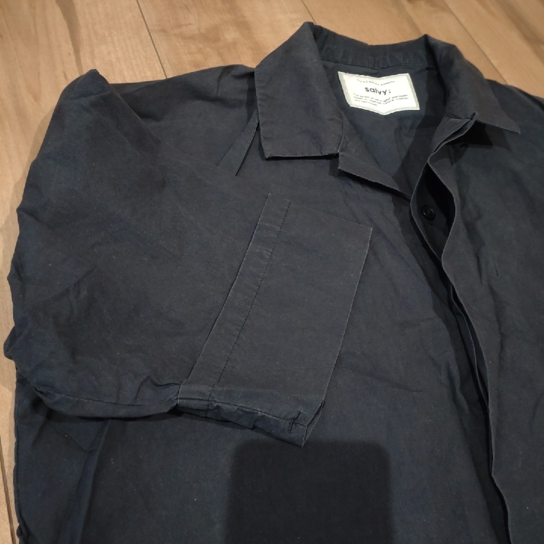 SALVY;(サヴィー)のsalvy  シャツ　サイズ2　サヴィー　アルテリア　夏シャツ　ネイビーシャツ メンズのトップス(シャツ)の商品写真