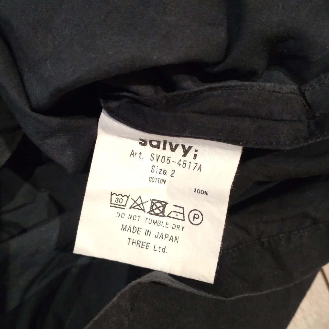SALVY;(サヴィー)のsalvy  シャツ　サイズ2　サヴィー　アルテリア　夏シャツ　ネイビーシャツ メンズのトップス(シャツ)の商品写真