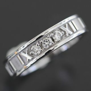 ティファニー(Tiffany & Co.)のティファニー アトラス ダイヤ 3P リング 6.5号 K18WG 箱付 指輪(リング(指輪))