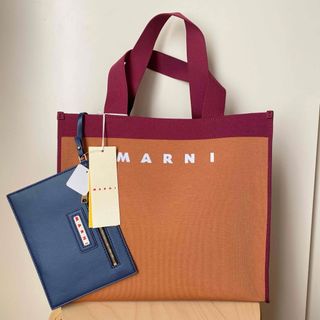 マルニ(Marni)の【MARNI】 マルニ ジャカード ショッピングバッグ ミディアム トートバッグ(トートバッグ)