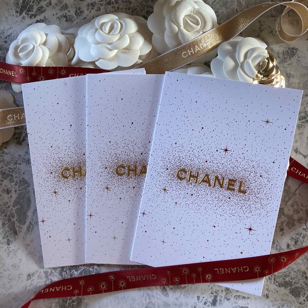 CHANEL(シャネル)のCHANEL  メッセージカード ✨美品✨ ハンドメイドの文具/ステーショナリー(カード/レター/ラッピング)の商品写真