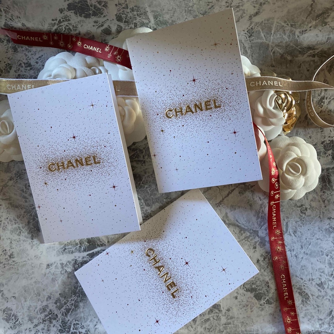 CHANEL(シャネル)のCHANEL  メッセージカード ✨美品✨ ハンドメイドの文具/ステーショナリー(カード/レター/ラッピング)の商品写真