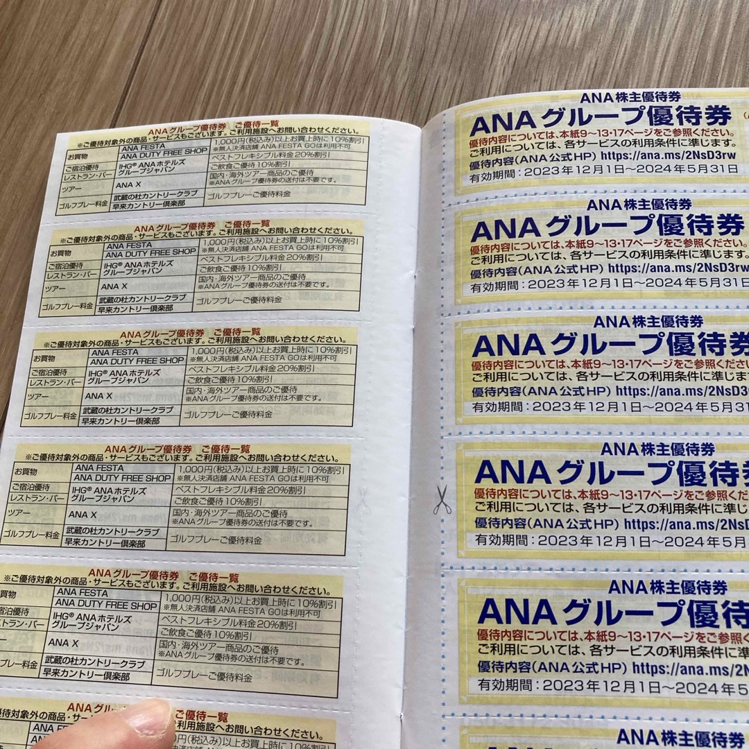 ANA(全日本空輸)(エーエヌエー(ゼンニッポンクウユ))のANA 株主優待券2枚と割引券 チケットの乗車券/交通券(航空券)の商品写真