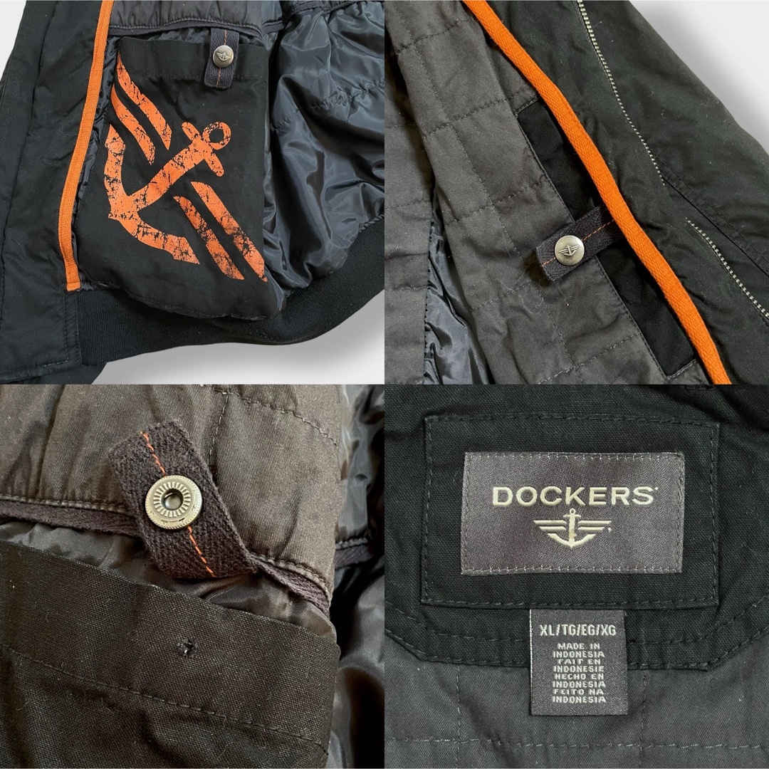 DOCKERS ブルゾン ジャンパー 刺繍ロゴ ドッカーズ アウター XL 古着 メンズのジャケット/アウター(ブルゾン)の商品写真
