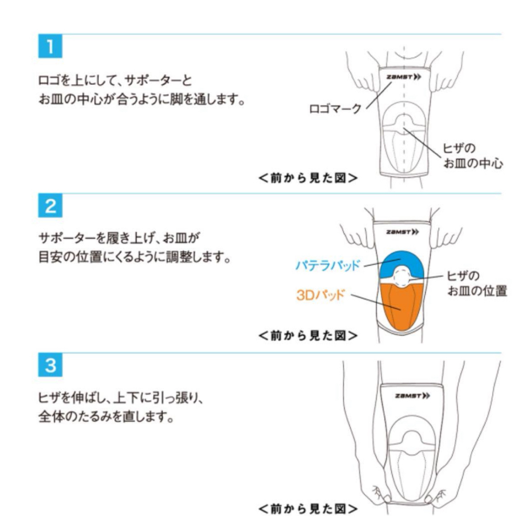 ZAMST(ザムスト)の新品　ザムスト ZAMST ヒザ　膝 サポーター ZK-1  左右兼用　日本製 スポーツ/アウトドアのトレーニング/エクササイズ(トレーニング用品)の商品写真
