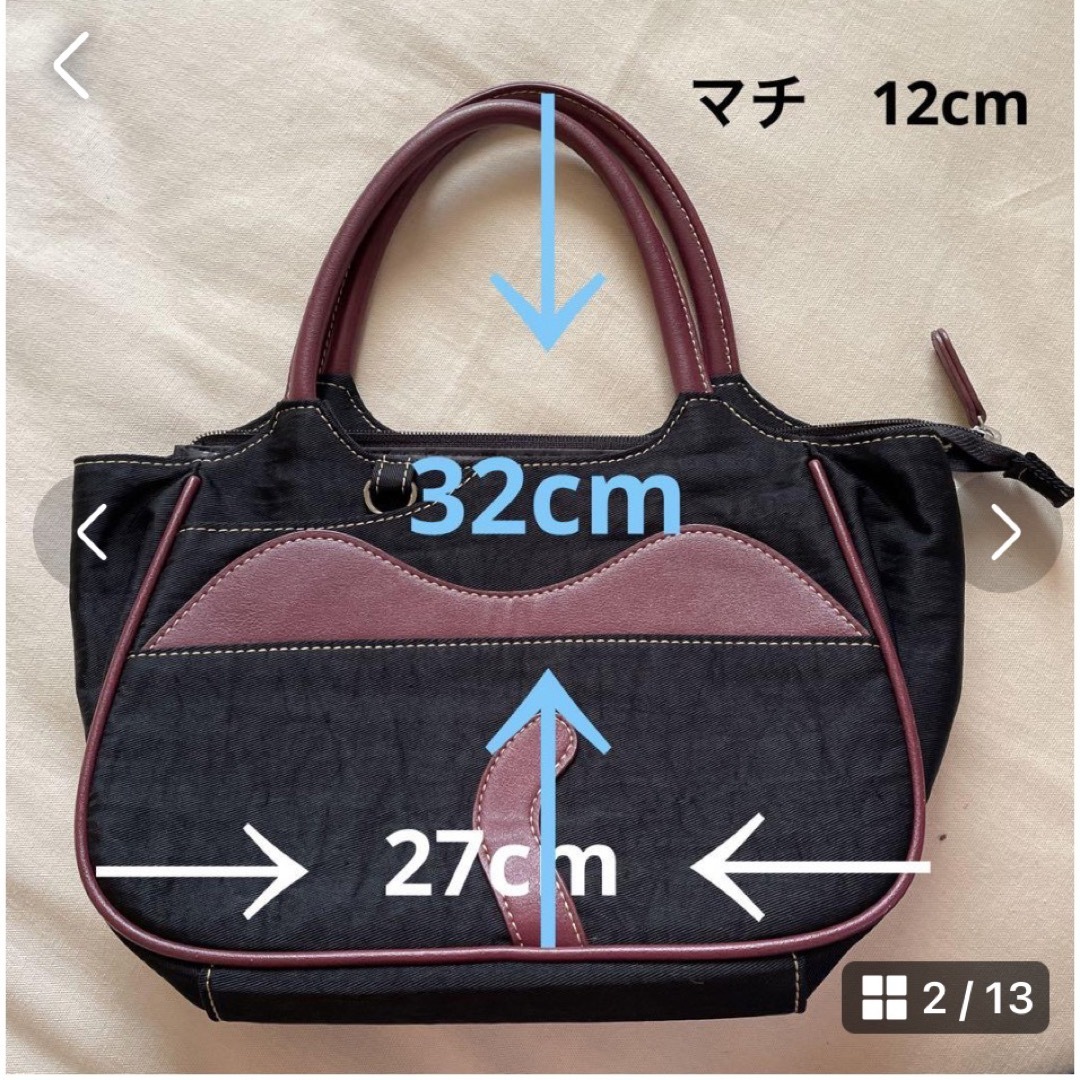 ZAYA ナイロン×合成皮革　ハンドバッグ　ミニバッグ レディースのバッグ(ハンドバッグ)の商品写真