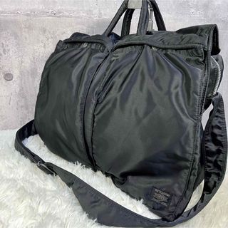 ポーター(PORTER)の美品✨　 ポーター　2WAY　タンカー　ヘルメット　ショルダーバッグ　ブラック(ショルダーバッグ)