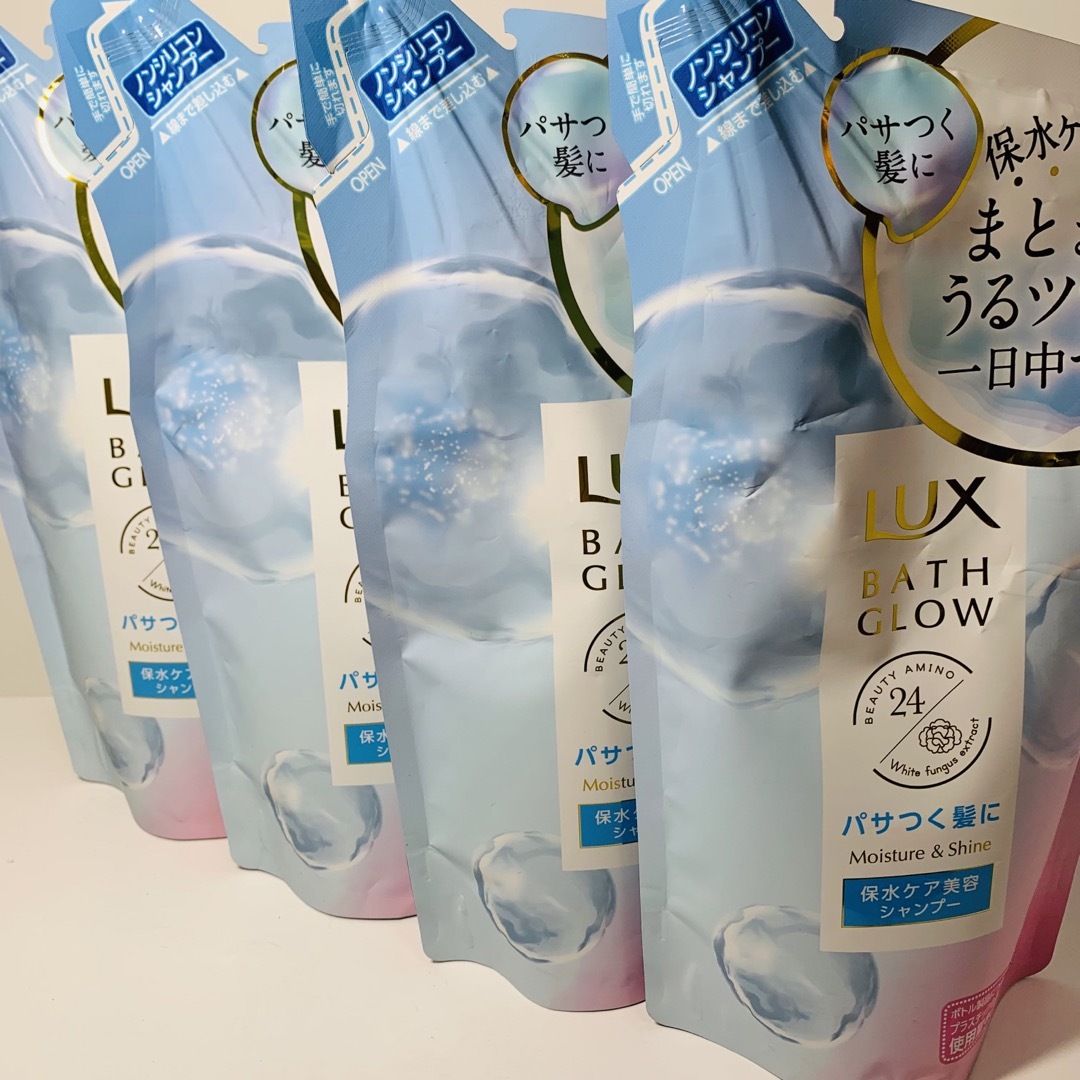 LUX(ラックス)のラックス　バスグロウ　モイスチャー&シャイン　シャンプー4個 コスメ/美容のヘアケア/スタイリング(シャンプー)の商品写真