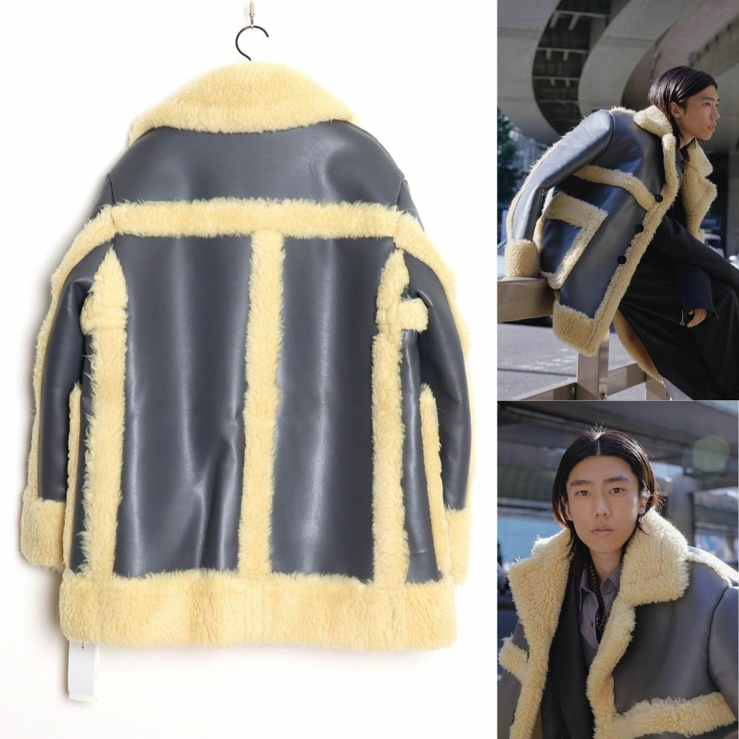 sacai(サカイ)のsacai 22AW Faux Shearling Blouson 1 未使用 メンズのジャケット/アウター(レザージャケット)の商品写真